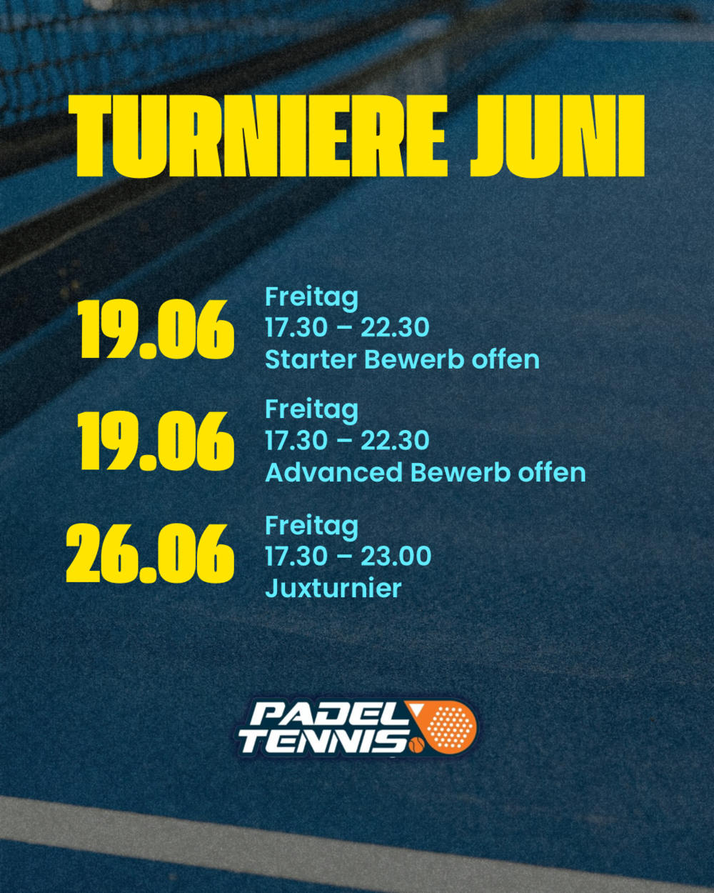 Turnierkalender Juni